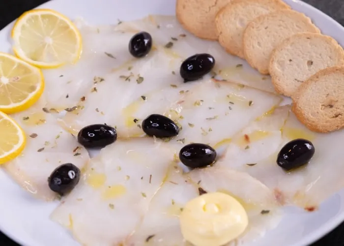 Carpaccio de bacallà