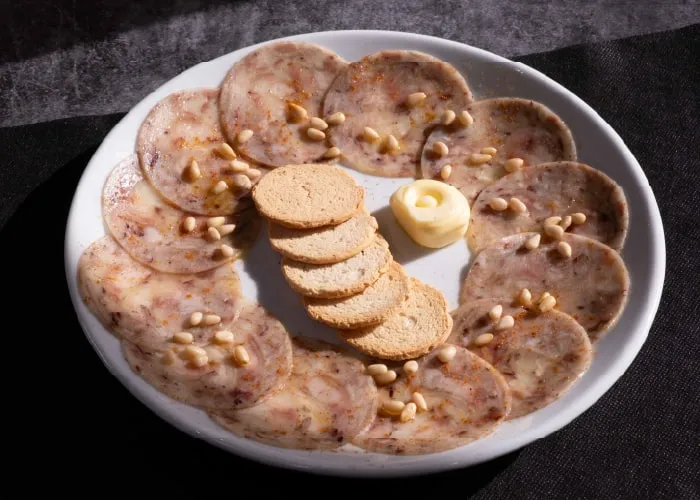 Carpaccio de peus de porc